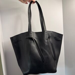 Unbranded Shoulder Tote Bag Solid Black